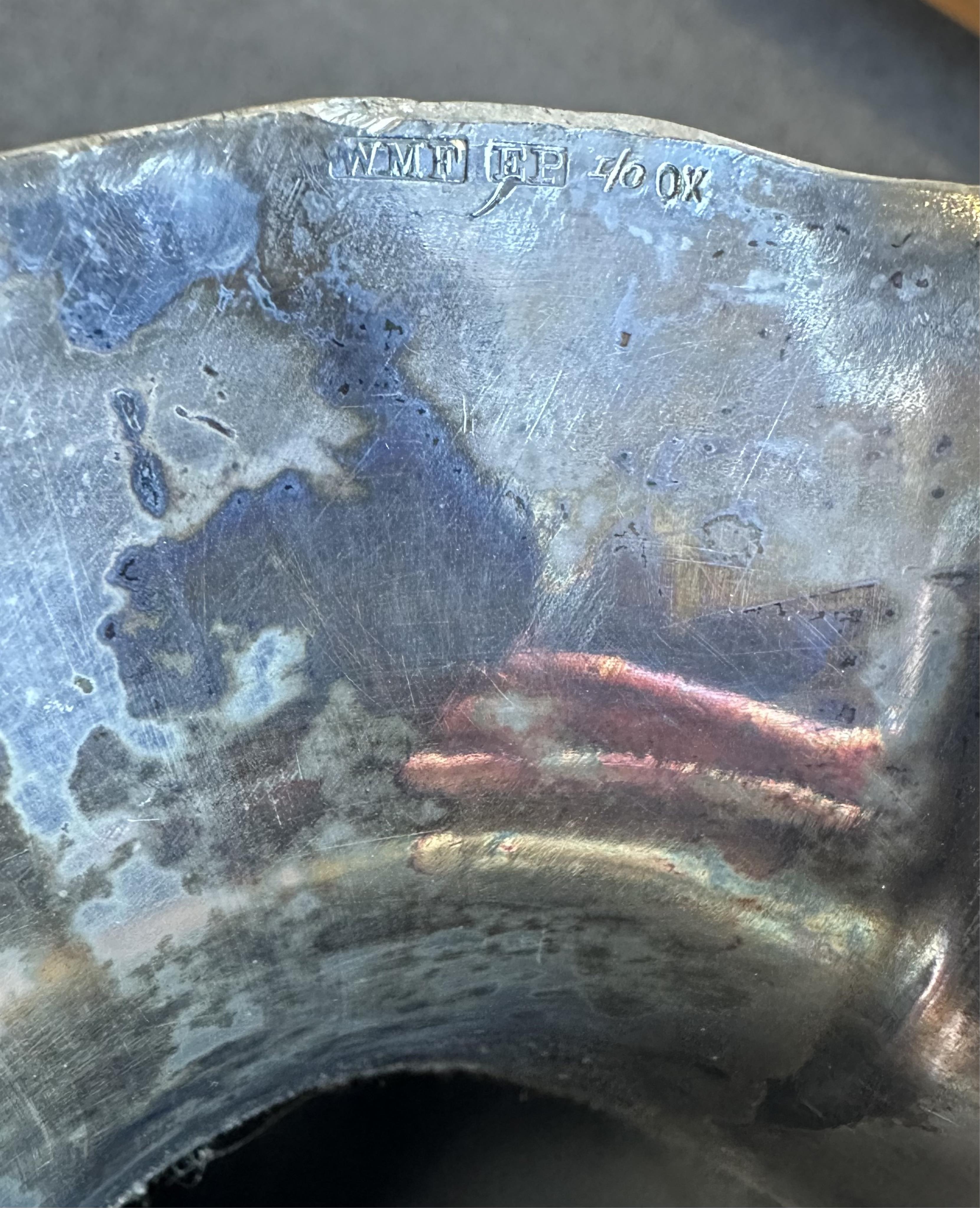 WMF: A pair of Art Nouveau pewter vases